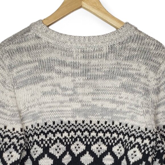 Banana Republic Alpaca Blend Sweater Women's Geo Knit Pattern Winter Cozy L - Picture 4 of 6